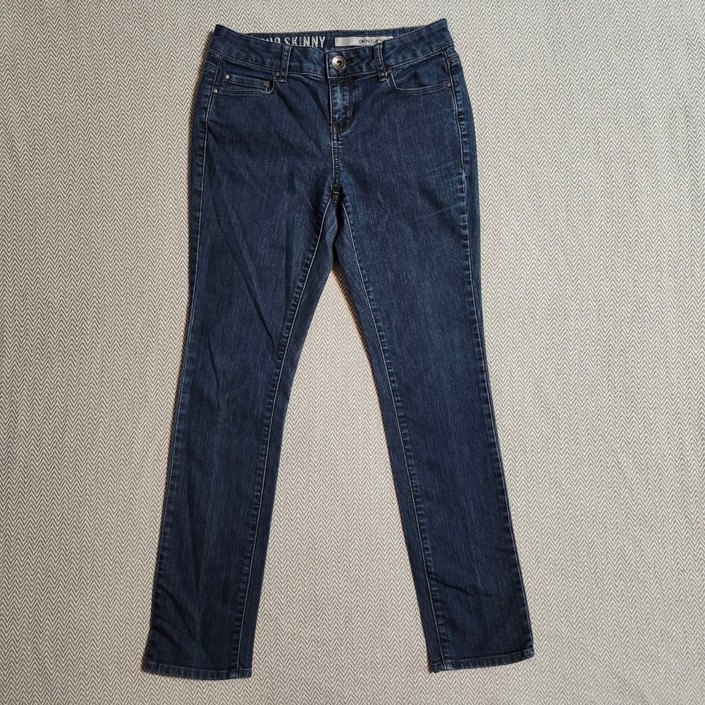 DKNY Jeans Soho Skinny Dark Wash Denim Petite 4P Indigo Slim Fit Jeans